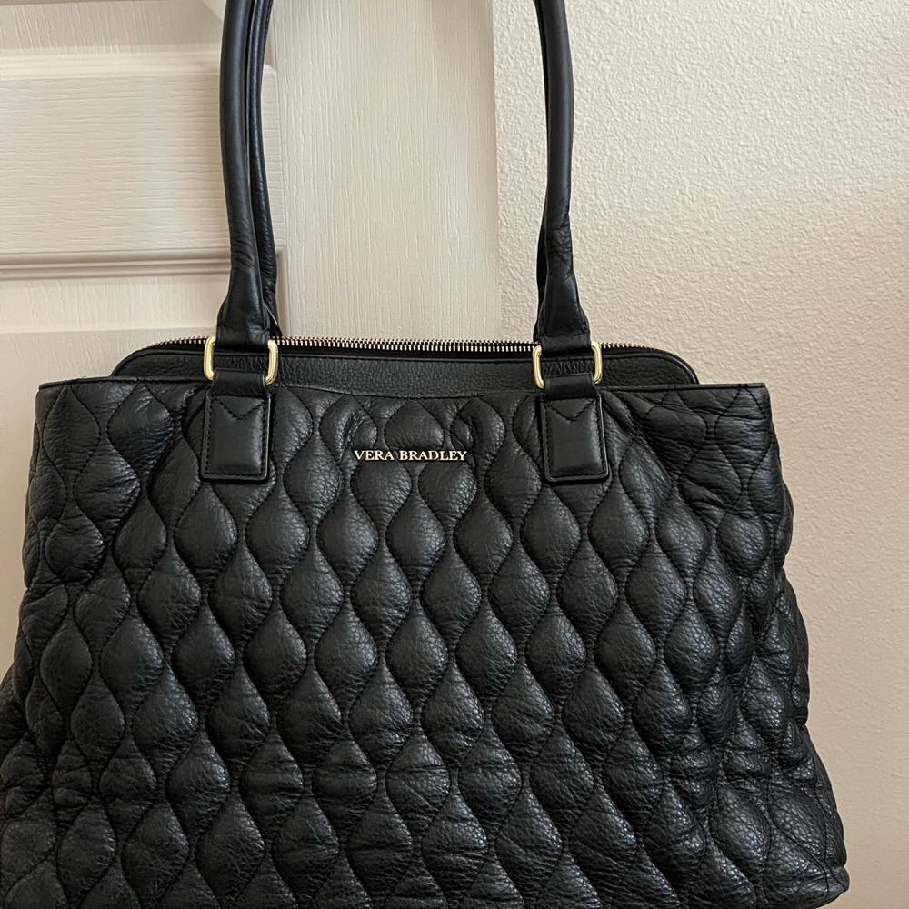 Quilted Large Tote Bag, Leather exterior
